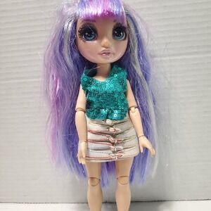 Rainbow High‎ Violet Willow Doll Series 1 MGA Purple Hair Sequined Top Skirt